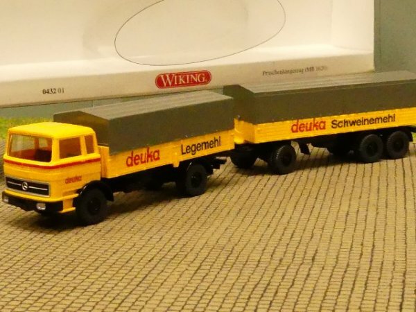 1/87 Wiking Mb Ng 1620 Deuka PritschenhäNgerzug 0432 01-image