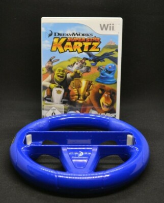 DreamWorks Super Star Kartz Nintendo Wii Spiel +Original Dreamworks Wheel