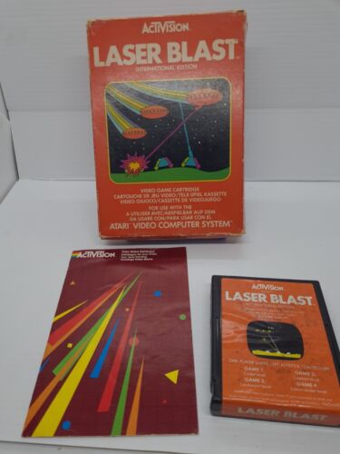 Activision Laser Blast 1981 Cartridge + Box for ATARI 2600 Tested And Working GC - Picture 1 of 12