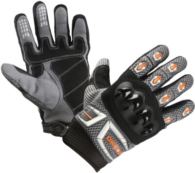 Modeka MX Top Motorcycle Cross Gloves Summer Gray-White-Orange