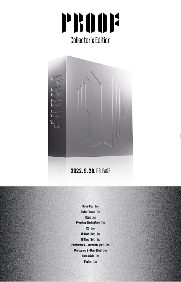 BTS [PROOF] Album COLLECTOR'S EDITION LIMITED/3CD+Foto Buch+35 Karte+Poster - Bild 2 von 4