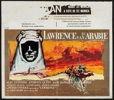 LAWRENCE OF ARABIA Belgian movie poster 1962 PETER O'TOOLE RAY ELSEVIERS