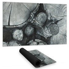 Begin Home Decor C1DM1424W4W66X 14 x 24 in. Textured Wooden Logs Desk Mat - M...