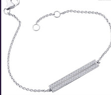 MAUBOUSSIN BRACELET UNE ETOILE 1934 OR BLANC DIAMANTS ET LAQUE