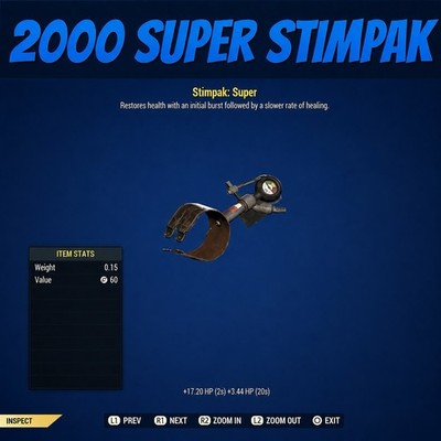FALLOUT 76   2000X Super Stimpaks PS4/PS5