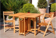 Set California mod. dining composto da Tavolo con 4 sedie pieghevoli