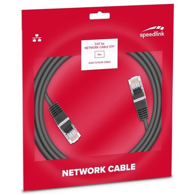 Speedlink 15m Netzwerk-Kabel Cat 5e STP RJ45 Gigabit Patchkabel LAN DSL Ethernet