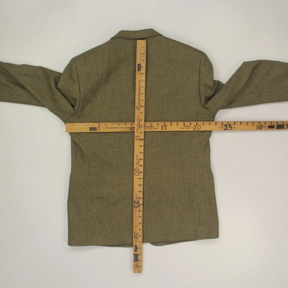 Клубная комната мужской шерсти кашемир Sport пальто Blazer размер 44R желтовато-коричневый Hpundstooth 2 кнопки - Изображение 3 из 4