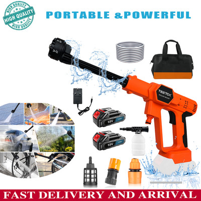 Cordless Car Pressure Washer Power Jet Wash Cleaner Portable 2 x Battery