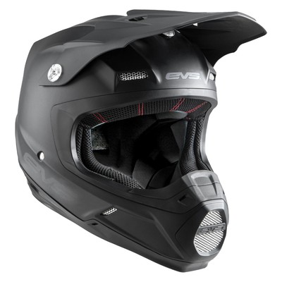 EVS Sports HE20T5S-BK-M T5 Solid Medium Matte Black Off-Road Helmet
