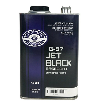 #ad GENESIS REFINISH G 97 JET BLACK BASECOAT PAINT GALLON MIX 1:1 FREE SHIPPING $119.99