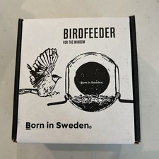 Acrylic Window Bird Feeder From Sweden. NIB T-1