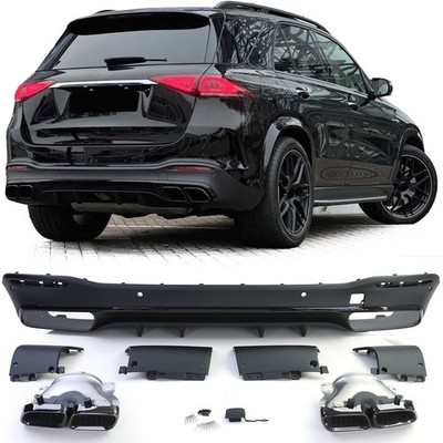 Sport Heck Diffusor mit schwarzen Endrohren passt für Mercedes GLE V167 ab 2018