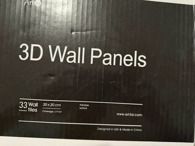 Art 3D A10315F Decorative 3D Interior Wall Panels 30cm x 30cm Black Diamond