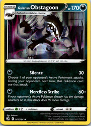 Galarian Obstagoon 161/264 Fusion Strike Holo Rare
