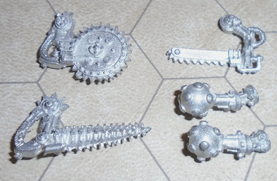 Necromunda Pit Slave Weapons/Arms (x5) Metal Bits OOP - Warhammer 40k Bionics