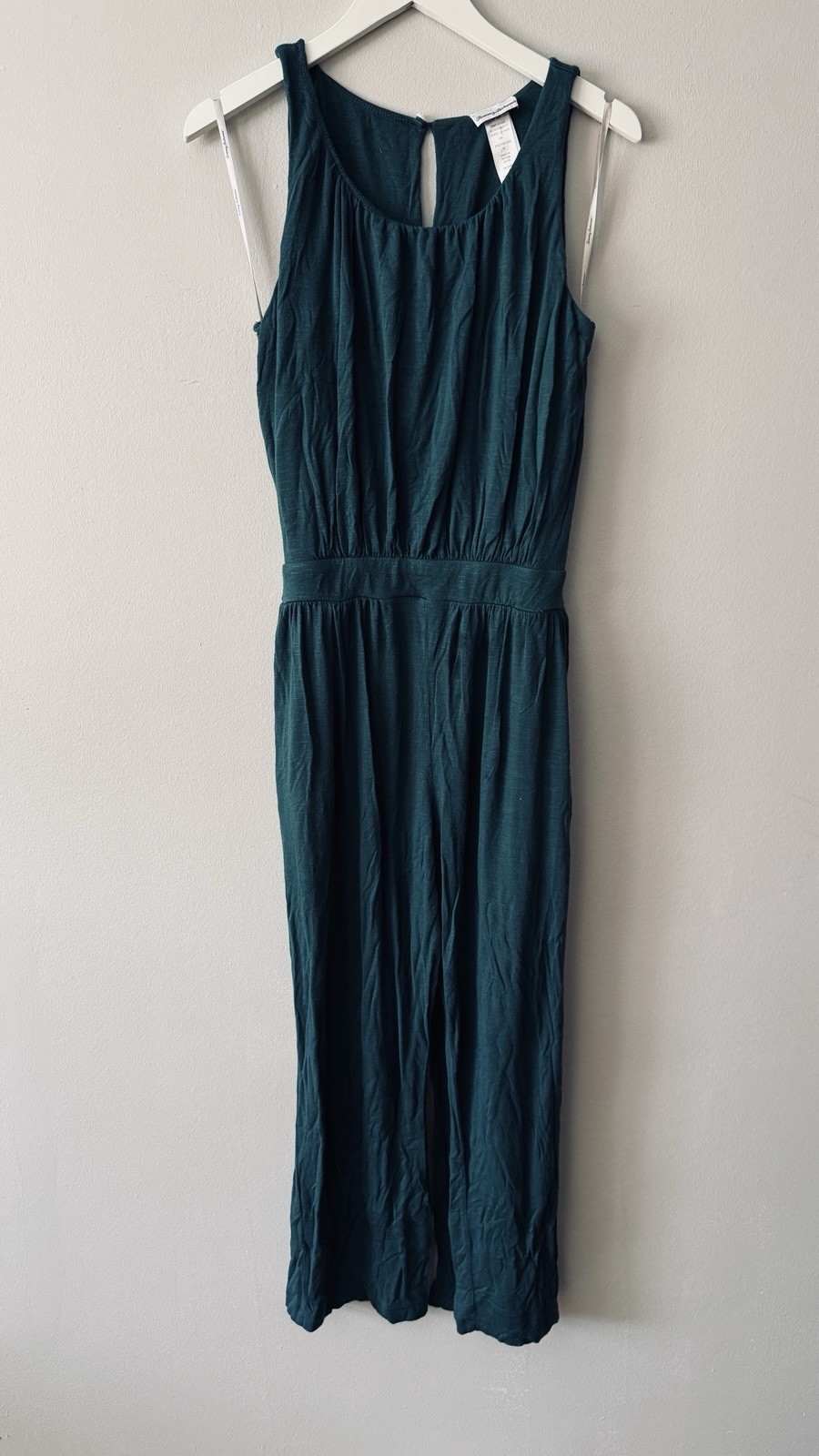 Tommy Bahama Women’s Teal Romper One Piece Ankle Length Tie Waist Belt Size L