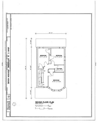2. Second floor plan - John C. & Catherine Jackson House, 215 Ruskin Drive,