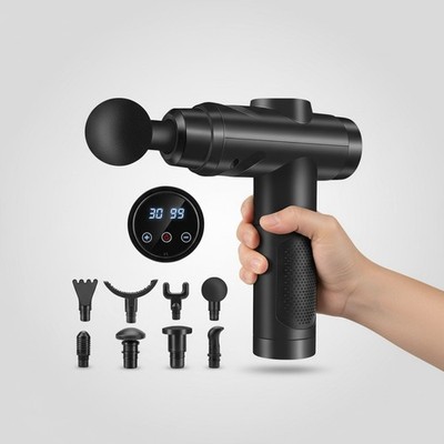 Massagepistole Muskelgerät kabellos 30 Geschwindigkeiten LCD Display Schulter...