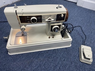 Durham  5400 Zig Zag Sewing Machine Japan Vintage W/Case+Pedal READ DESCRIPTION