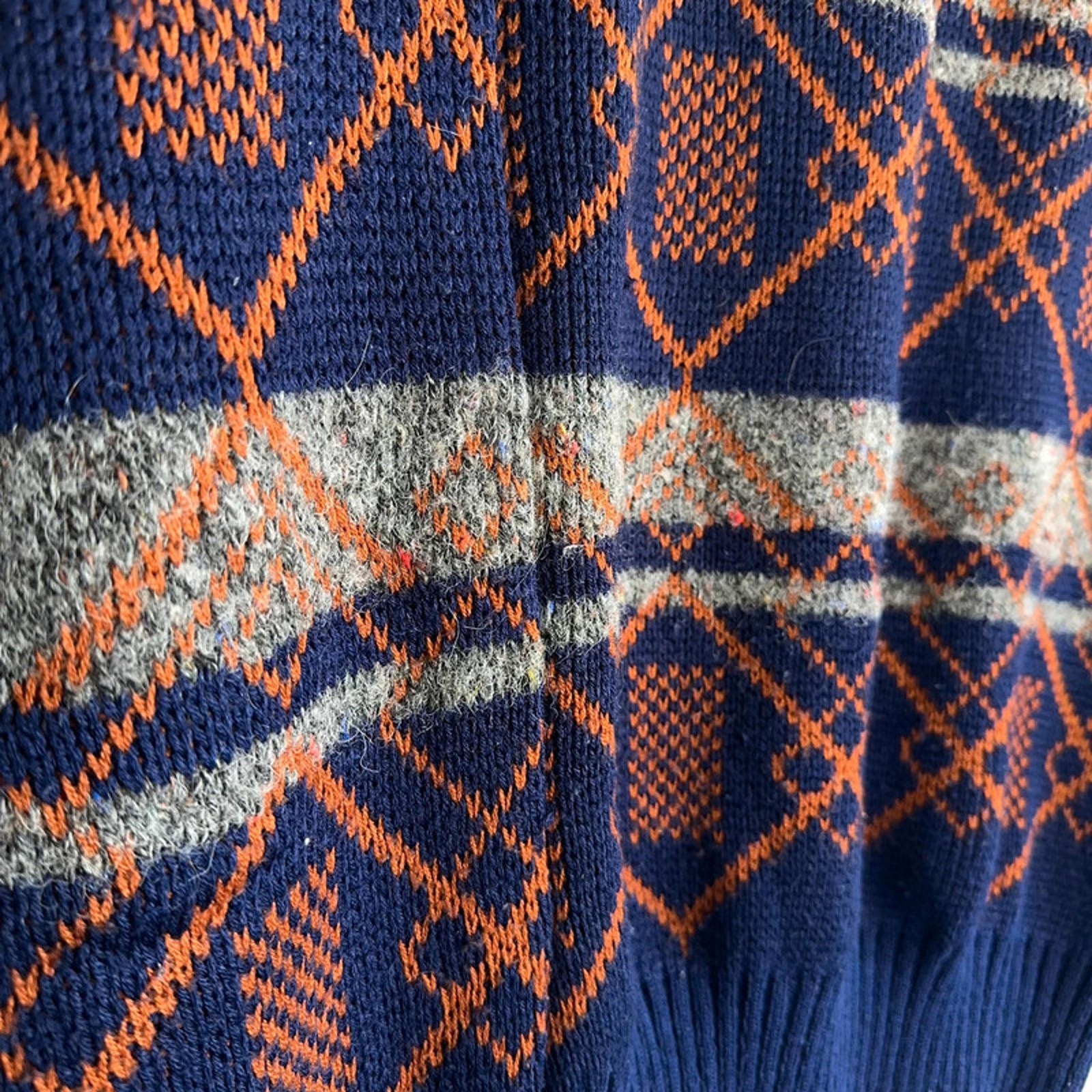 Vintage multicolour funky crazy pattern knit jump… - image 5