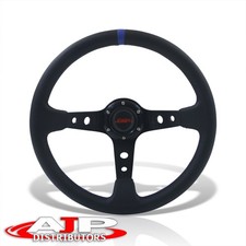Black Pvc Blue Stitching Deep Dish Aluminum Jdm Sport 14 350mm Steering Wheel Black Pvc Blue Stitching Deep Dish Aluminum Jdm Sport 14 350mm Steering Wheel