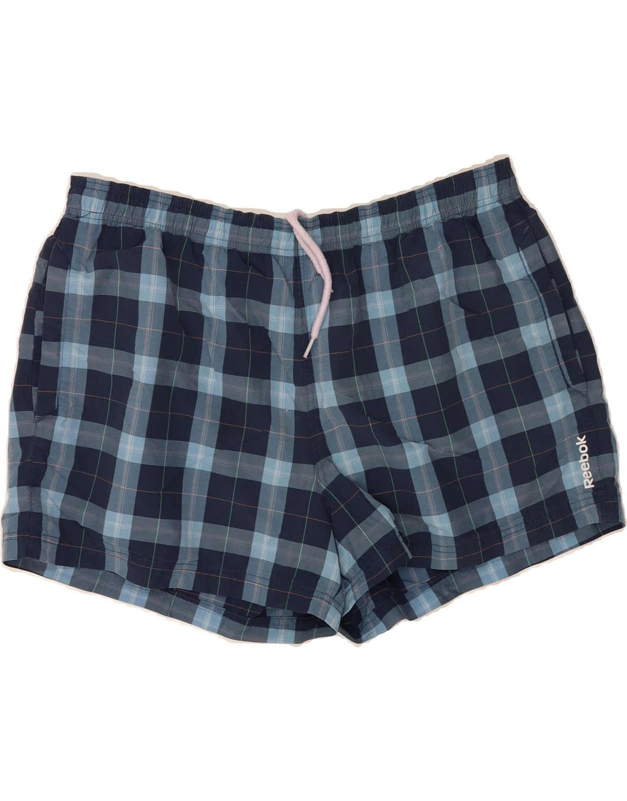 REEBOK Mens Swimming Shorts XL  Blue Check DS37