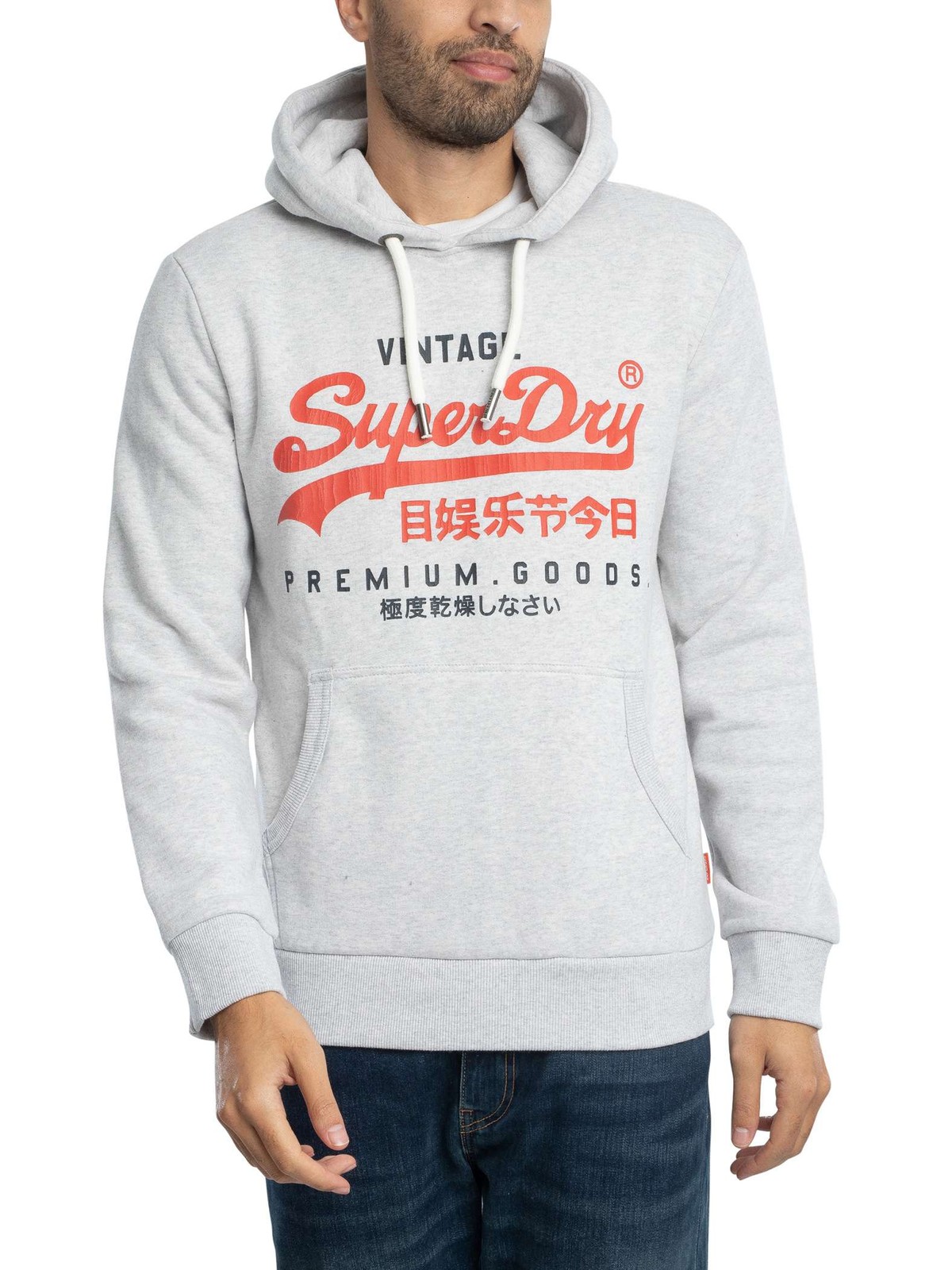 Толстовка-пуловер с винтажным логотипом Superdry Mens Duo серый 7890₽
