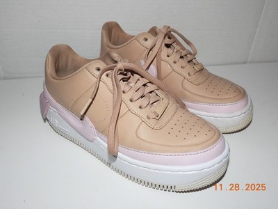NIKE AIR FORCE 1 JESTER XX Women's Athletic Sneakers Beige Pink Color Size 7.5