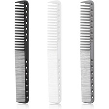 3-Piece Carbon Fiber Salon Hairdressing Comb Set -
