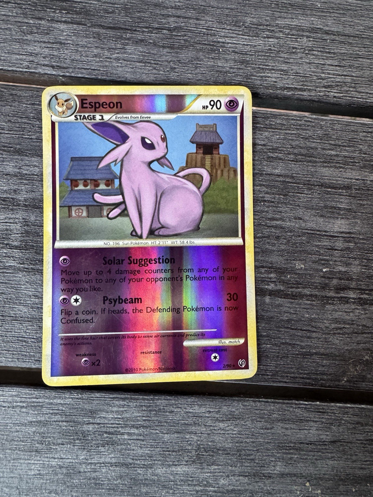 Espeon 2/90 HGSS Undaunted Reverse Holo LP