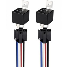 Gebildet 2pcs 12V 40A 4 Pin SPST Car Relay Harness JD1912, 12AWG Harness So