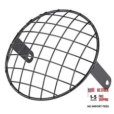 7 Inch Headlight Grill Motorcycle In Mesh 7 Cover Bike 8 Grille Guard 8 Black