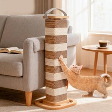 Cardboard Cat Scratching Post 24.2 Inch Scratcher Board For Indoor Cats