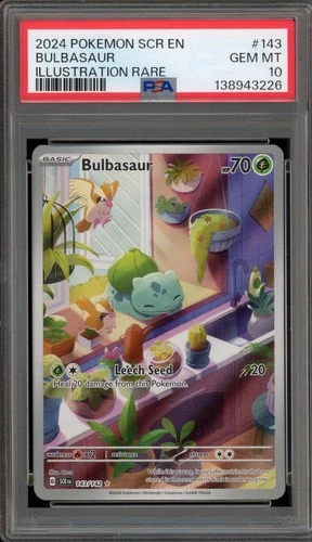 Pokemon Bulbasaur Stellar Crown Illustration Rare #143 PSA 10 Gem Mint