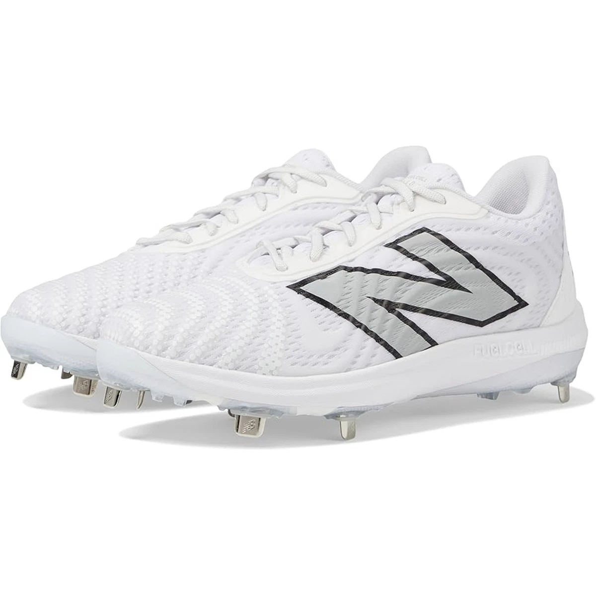 New Balance Mens FuelCell 4040v7 Cleats 14 White Black Metal  display picture 1