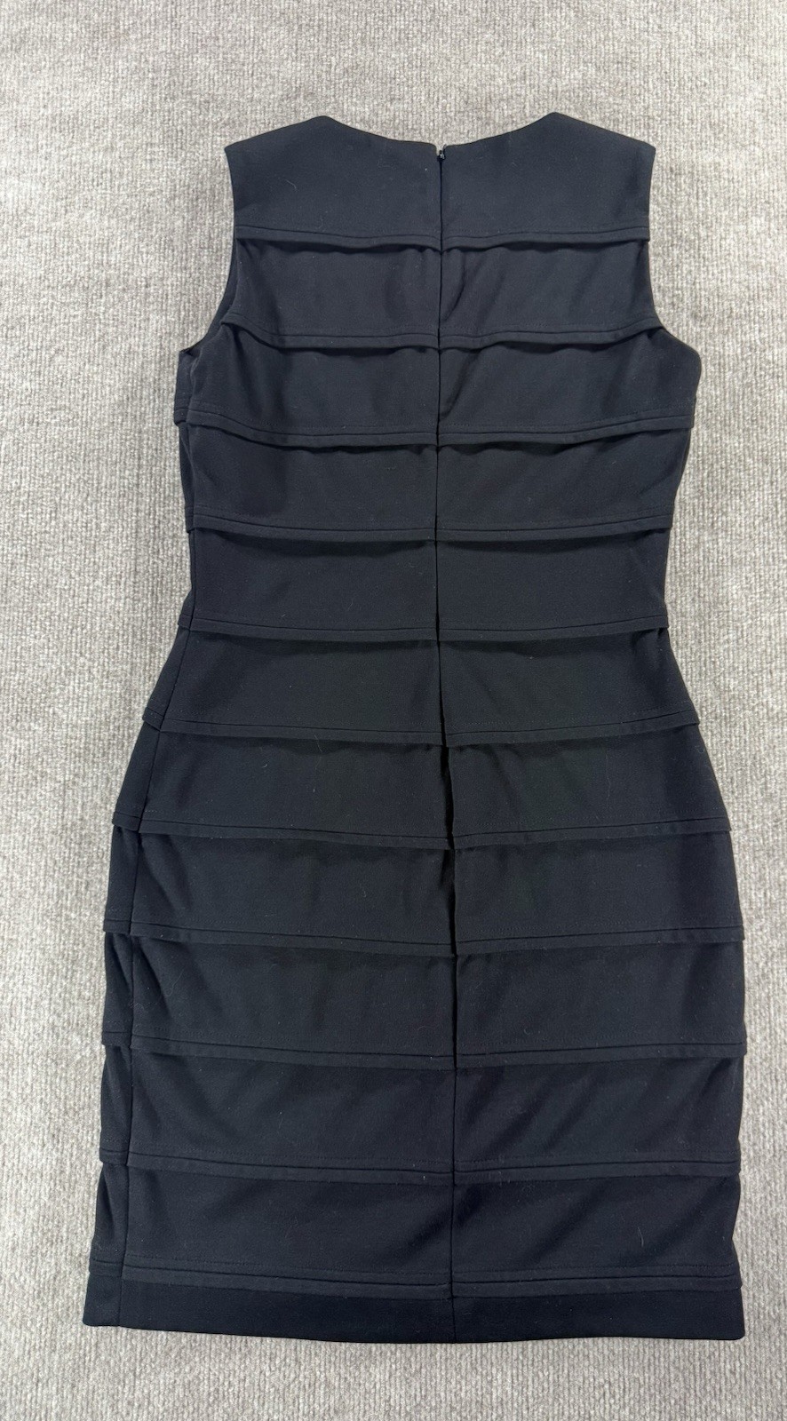 Calvin Klein Solid Black Ribbed Striped Embossed … - image 2