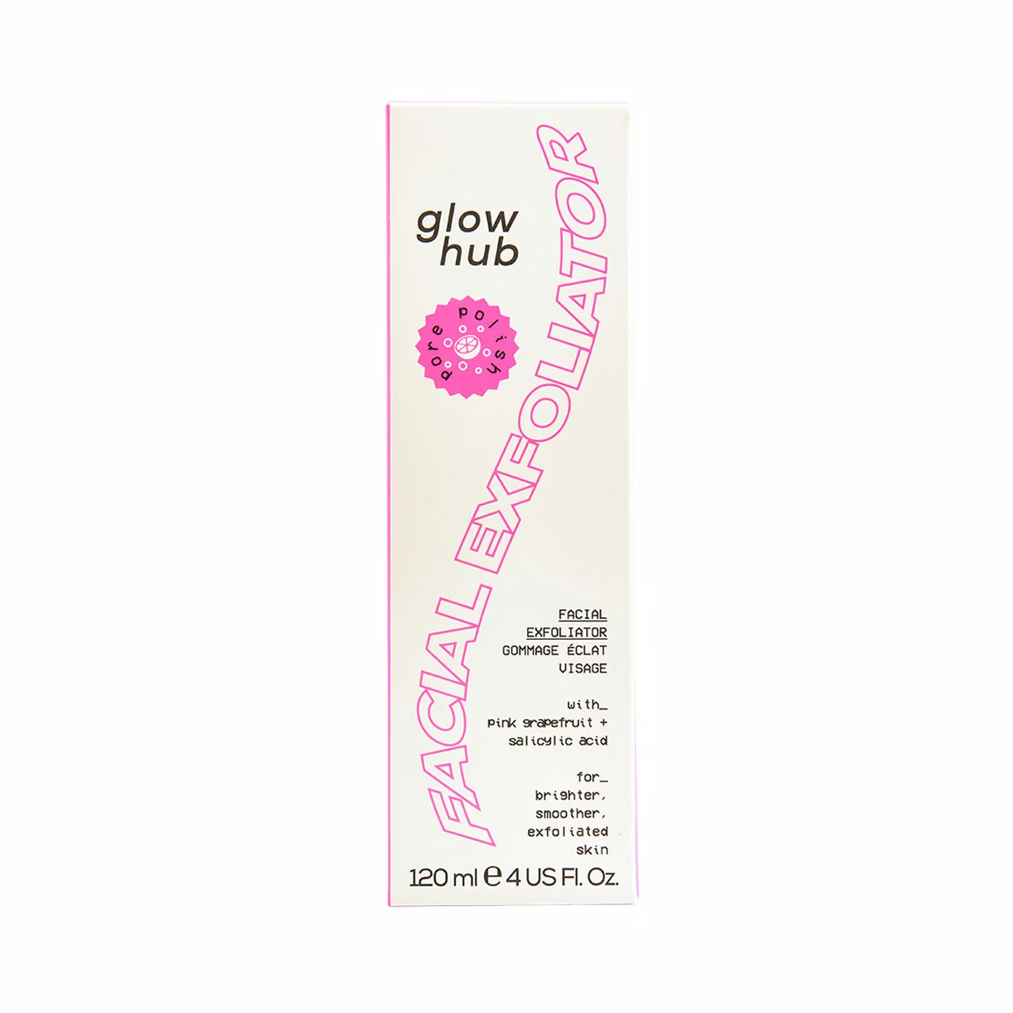 Glow Hub Facial Exfoliating Pore Polish 120ml + Salicylic Acid & Pink Grapefruit - Image 3