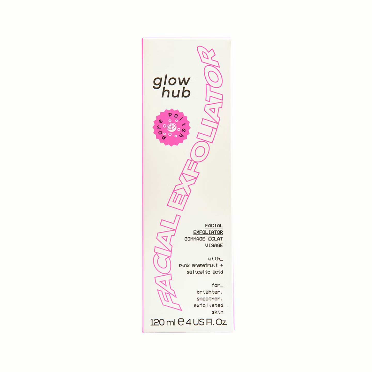 Glow Hub Facial Exfoliating Pore Polish 120ml + Salicylic Acid & Pink Grapefruit - Image 3