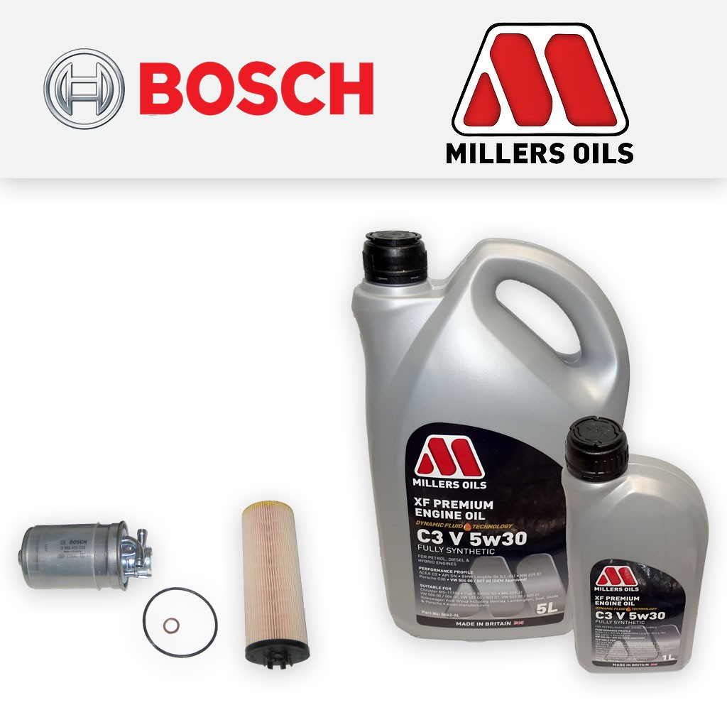 SERVICE KIT for AUDI A6 (C5) 2.5 TDI OIL FUEL FILTERS +6L 5w30 OIL (1998-2005)