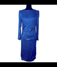 NANETTE LEPONE BLUE FASHION SPARKLY WOMEN DRESS