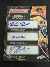 Walker Janek Malcolm Moore Jacob Cozart 2025 Leaf Baseball Auto Black Ice 1/1