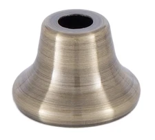 B&P Lamp Antique Brass Finish Flared Steel Neck