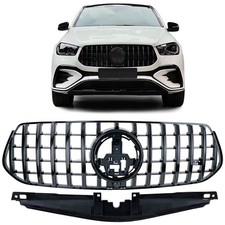 Sport Kühlergrill Schwarz Glanz für Mercedes GLE V167 SUV C167 Coupe MOPF 2023-