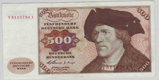 GERMANY/DEUTSCHLAND 500 D-MARK 1960 RAR!!  XF++