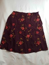 Vintage 90s Jaclyn Smith Skirt 16 Dark Floral Feminine Romantic Goth Cottagecore