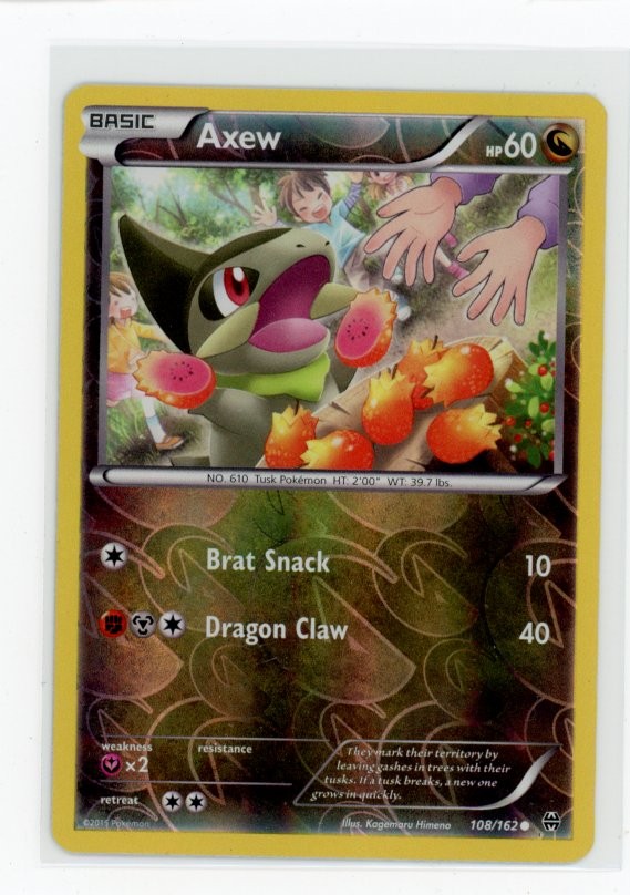 Pokemon XY - BREAKthrough #108/162 Axew Reverse Holo