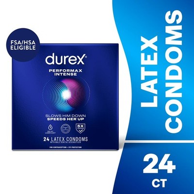 Durex Performax Intense Condoms For Men, Dotted with Delay Lubricant Rubber...