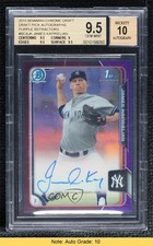 2015 Bowman Draft Purple Refractor /250 James Kaprielian BGS 9.5 Auto READ 5b9