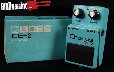 1980 Boss CE-2 Chorus Guitar Effect Pedal Japan Silver Screw Black Label w/ Box